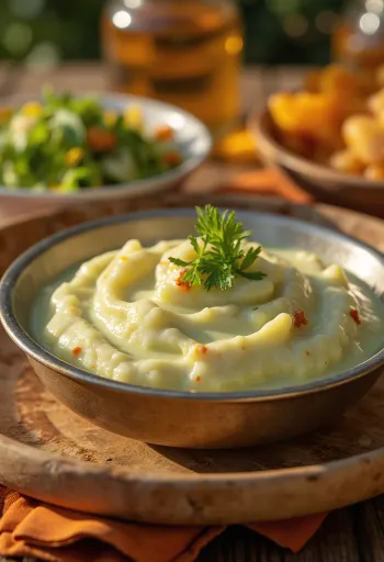 Mentás joghurt chutney tálalva grillezett zöldségekkel