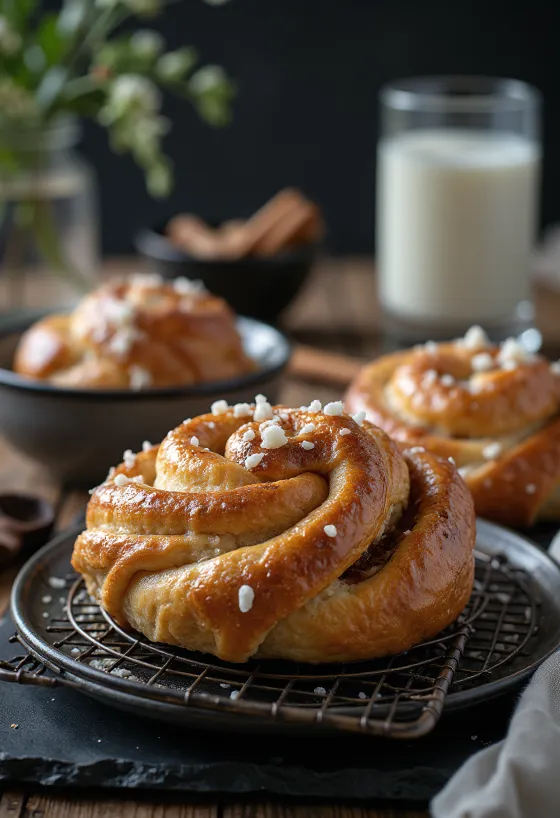 Kanelbulle klasszikus változat, frissen sütve