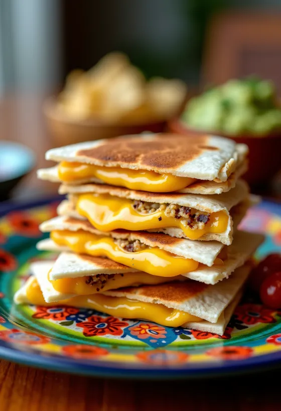 Keto quesadilla szeletek