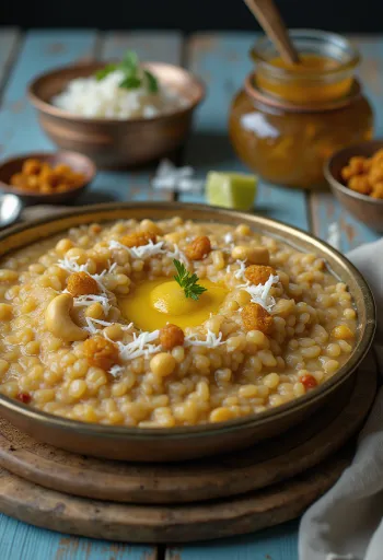 Khichdi édes változatban, gazdag tejben és fűszerekben