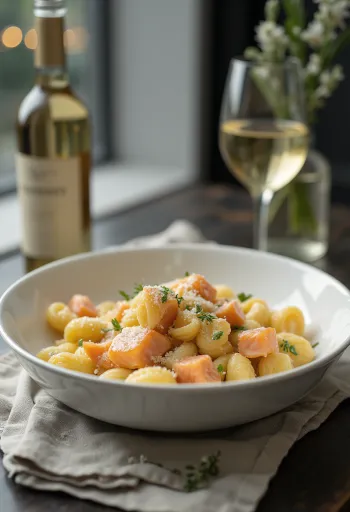 Lazacos gnocchi tálalva