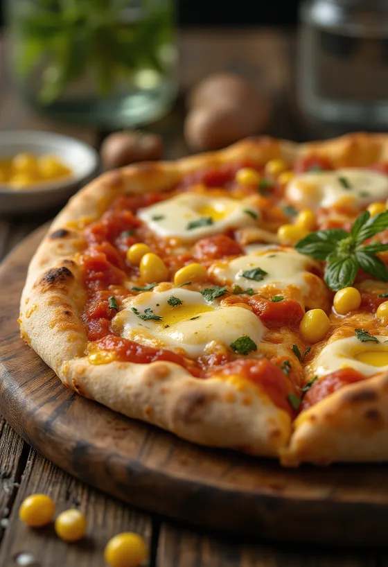 Pizza al Mais kukoricával és sajttal