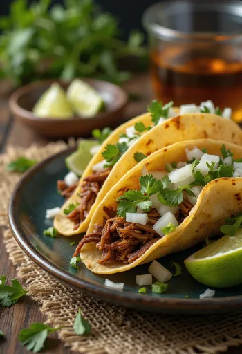 Pulled Beef Taco, omlós marhahús tortillában, káposztasalátával és korianderrel