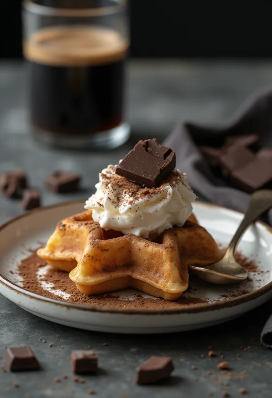 Tiramisu gofri tálalva