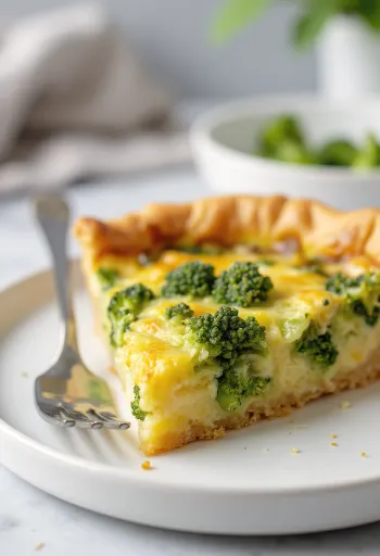 Brokkolis és parmezános quiche frissen sütve
