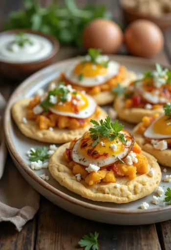 Mini pita falatkák vegyes töltelékkel: humusz, csirke, padlizsán, feta, zöldségek