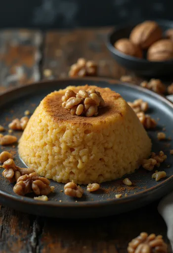 Halva dióval, gazdag, édes és diós desszert