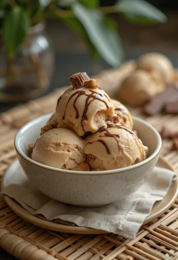 Kinder Bueno Ice Cream fagylalt tálalva