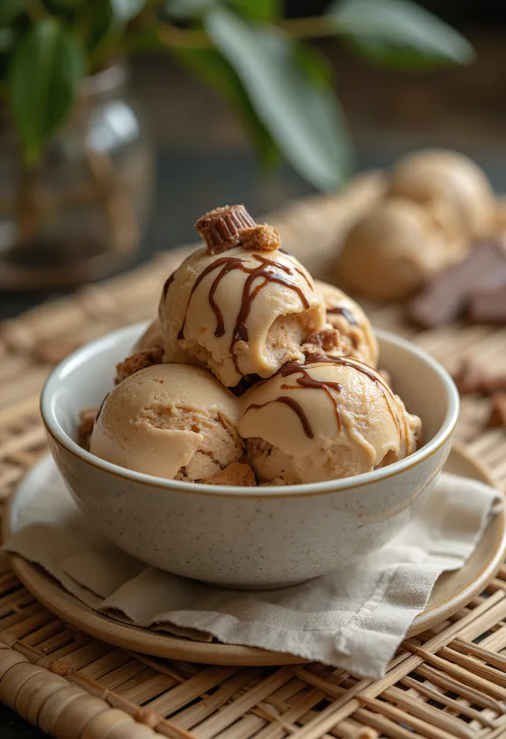 Kinder Bueno Ice Cream fagylalt tálalva