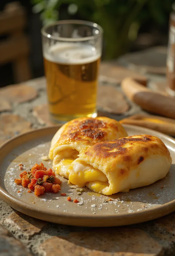 Frissen sült Lecsós Calzone