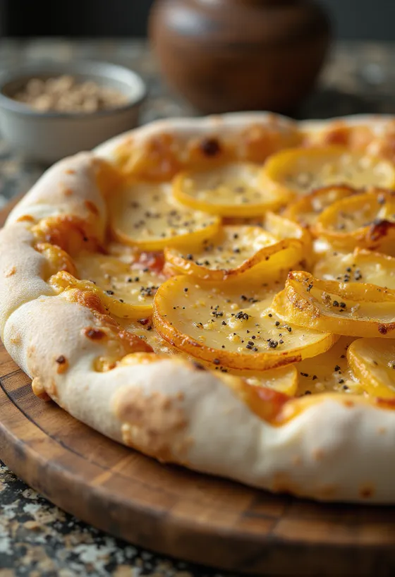 Pizza al Patate burgonyával és sajttal