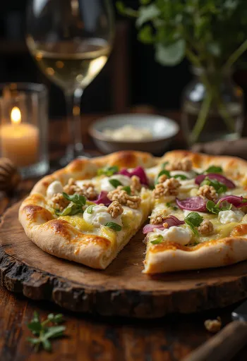 Radicchiós pizza gorgonzolával és dióval