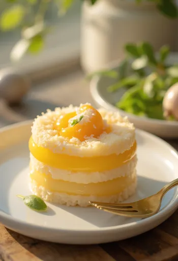 Bánh da lợn kókusztejjel, szeletelve és frissen tálalva