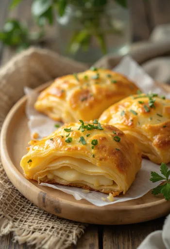 Friss klasszikus börek túróval tálalva