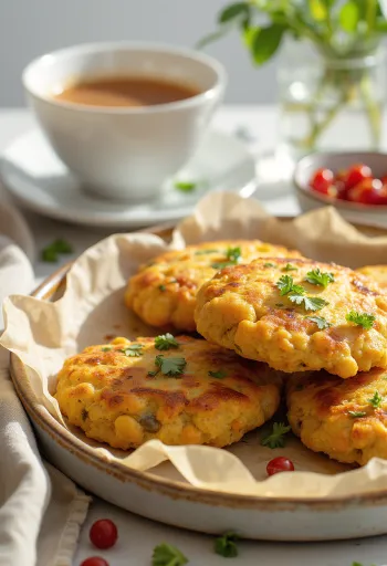 Frissen készült Chana Dal Vada, ropogós és fűszeres lencse golyókkal