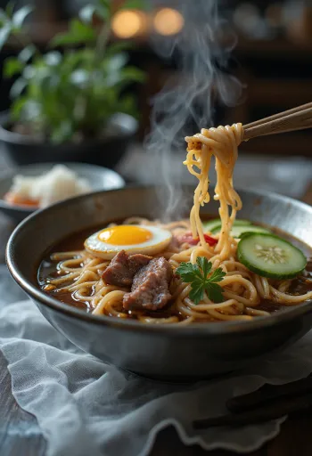 Dongbei Lengmian, koreai hideg tészta pirospaprika pasztával és friss zöldségekkel