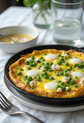 Frittata Zöldborsóval és Mentával