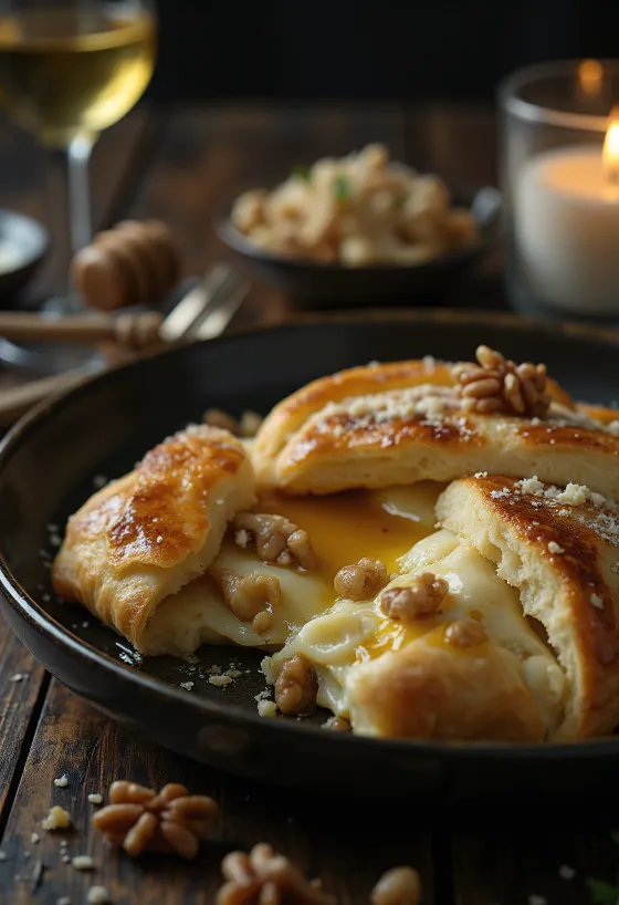 Gorgonzolás calzone aranybarnára sütve