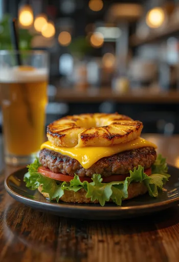 Hawaii hamburger grillezett ananásszal
