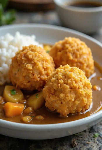 Ropogós rántott osztriga japán curry szósszal tálalva