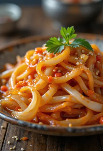 Klasszikus Kimchi, friss zöldségekkel és fűszeres pasztával készített koreai erjesztett étel