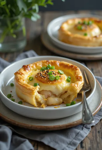 Pastel Tutup tenger gyümölcseivel tálalva
