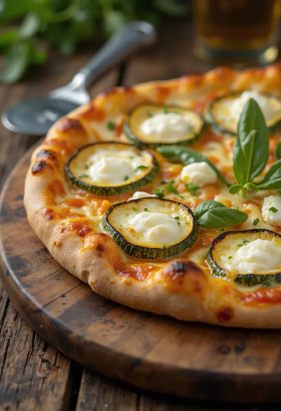Pizza ai Fiori di Zucca cukkinivirágokkal és ricottával