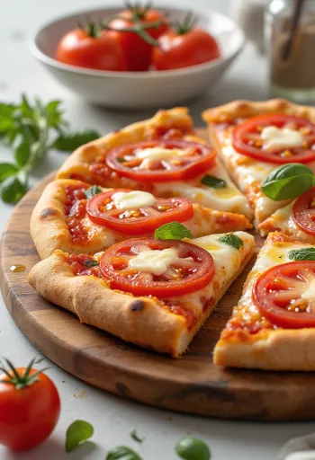 Pizza al Pomodoro Fresco friss paradicsommal és mozzarellával
