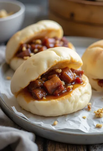 Gluténmentes char siu bao sertéshúsos töltelékkel