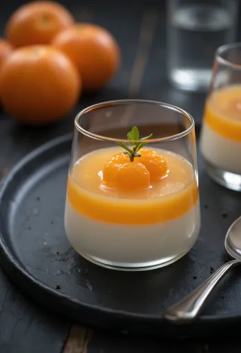 Mandarinos panna cotta pohárban
