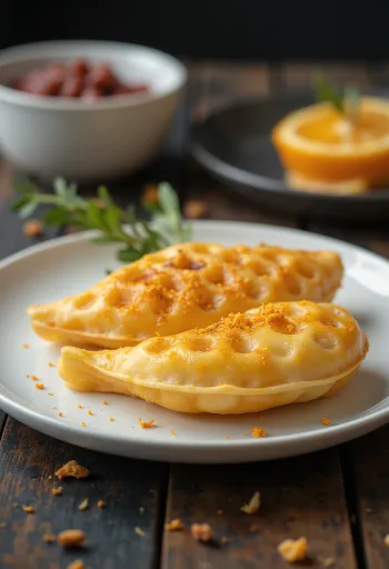 Taiyaki narancshéjjal, édes vörös bean pasztával töltve
