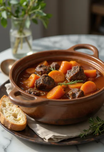 Bò kho sárgarépával, ínycsiklandó és fűszeres leves marhahússal és friss korianderrel