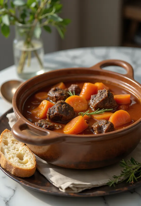 Bò kho sárgarépával, ínycsiklandó és fűszeres leves marhahússal és friss korianderrel