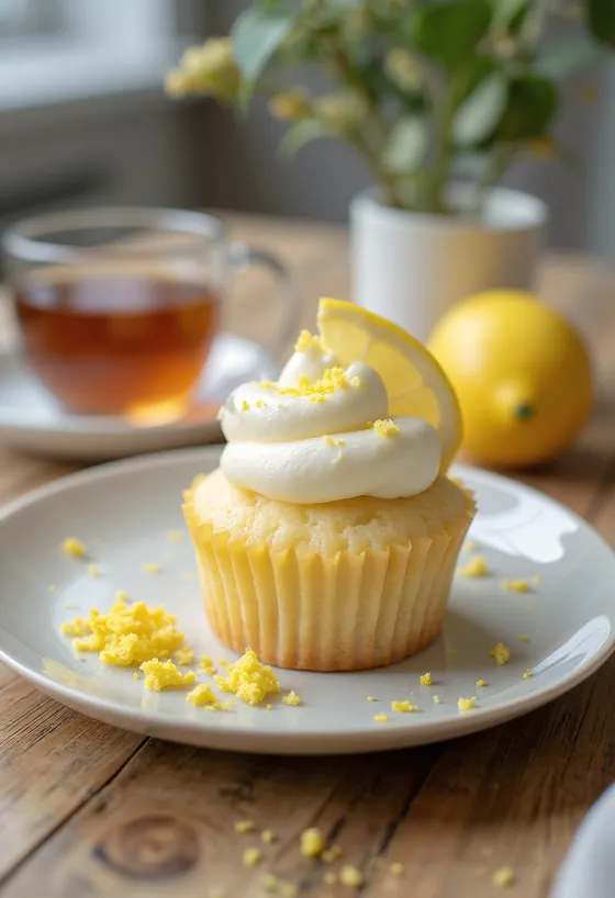 Gluténmentes citromos cupcake tálalva