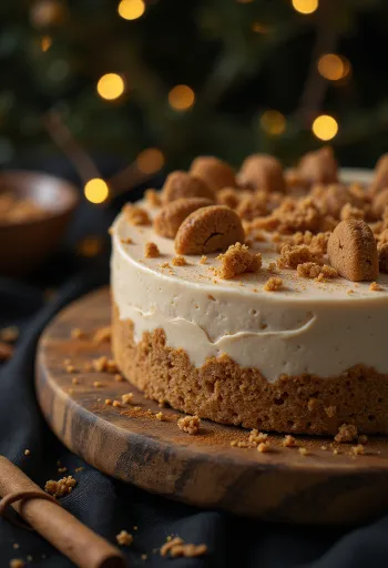 Mézeskalács mousse torta szeletekkel tálalva