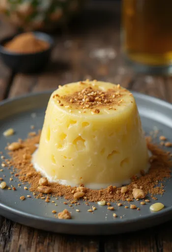 Ananászos kulfi tálalva szezámmaggal, frissítő és ínycsiklandó