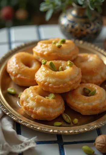 Balushahi indiai édesség tálalva