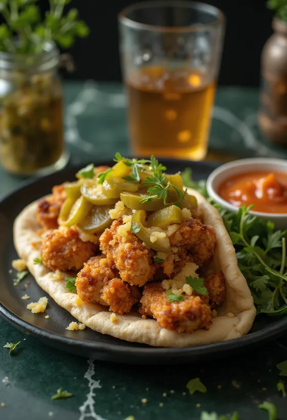 Chicken Shawarma pita kenyérben tálalva