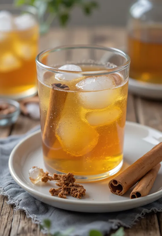 Fahéjas-mentás cider pohárban