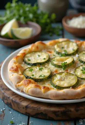 Pizza al Zucchini cukkinivel és sajtokkal