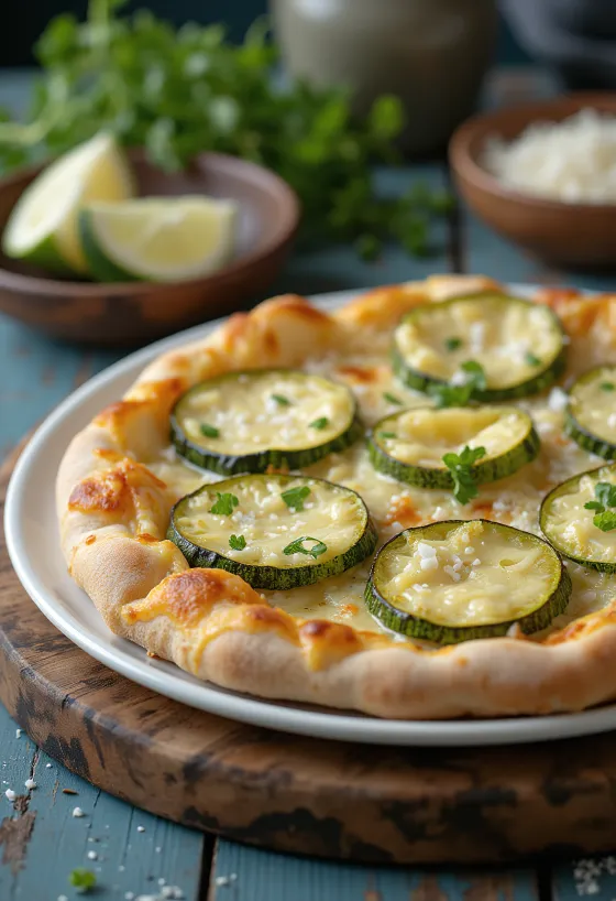Pizza al Zucchini cukkinivel és sajtokkal
