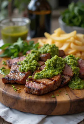 Churrasco steak tálalva