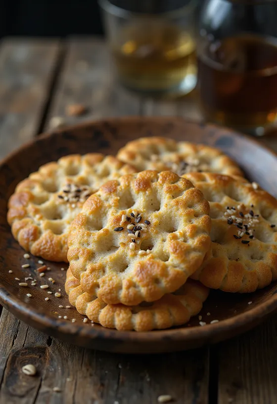 Frissen sült svéd knäckebröd ropogós kenyér