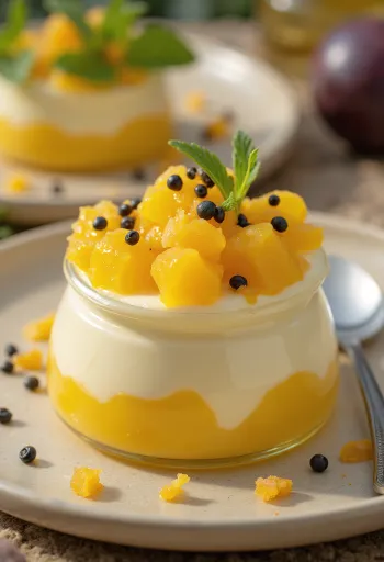 Maracujás panna cotta pohárban