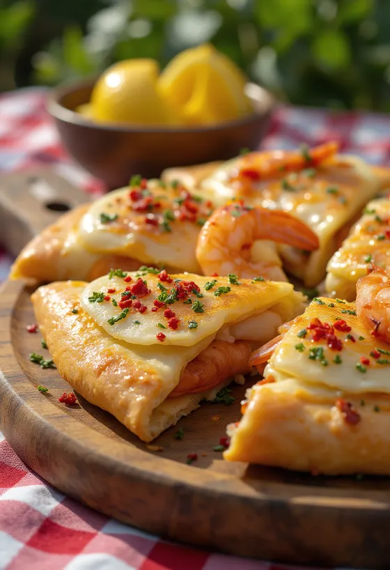 Pikáns rákos calzone frissen sütve