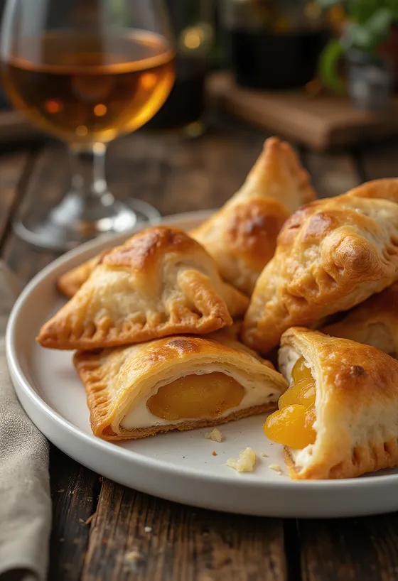 Tokaji aszús samosa tálalva