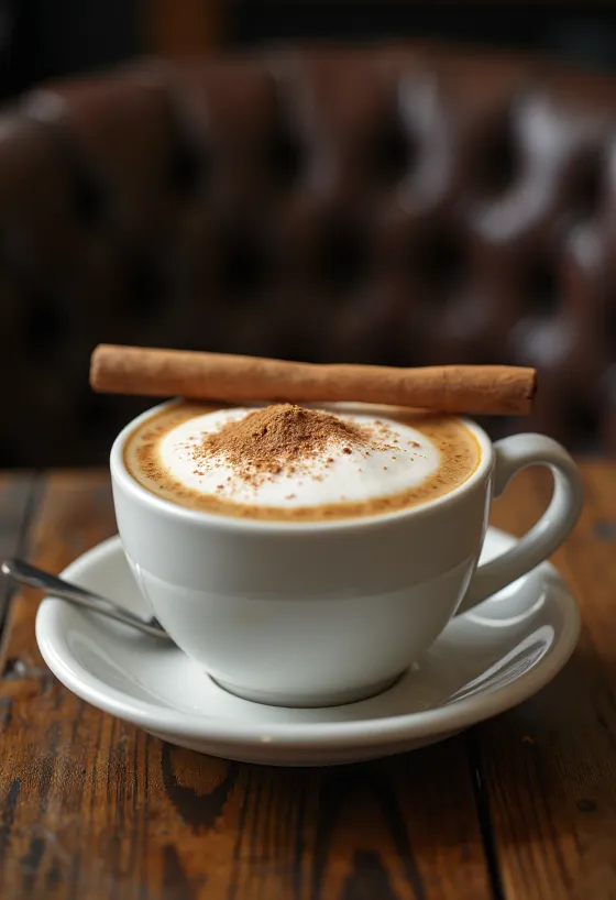 Fahéjas-vaníliás latte bögrében