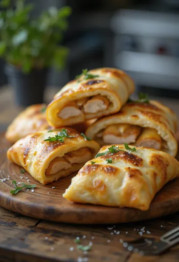 Grillezett csirkemelles calzone aranybarnára sütve