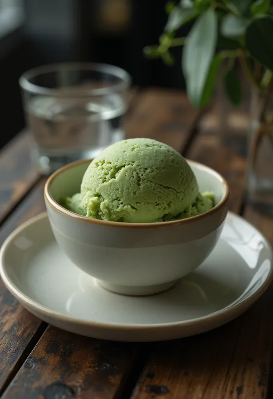Häagen-Dazs Green Tea fagylalt krémes textúrával és matcha ízzel