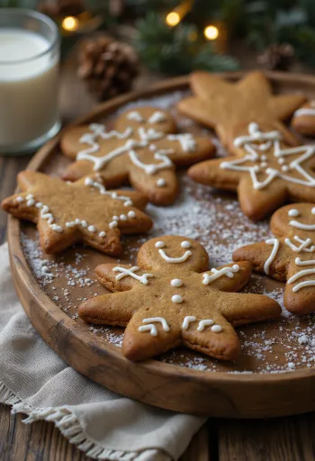 Mézeskalács figurák tálalva, díszítéssel